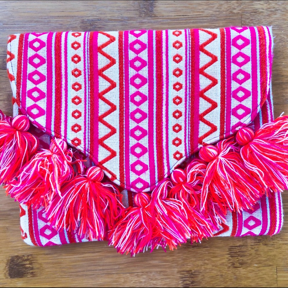 Mudpie Tassel Envelope Clutch